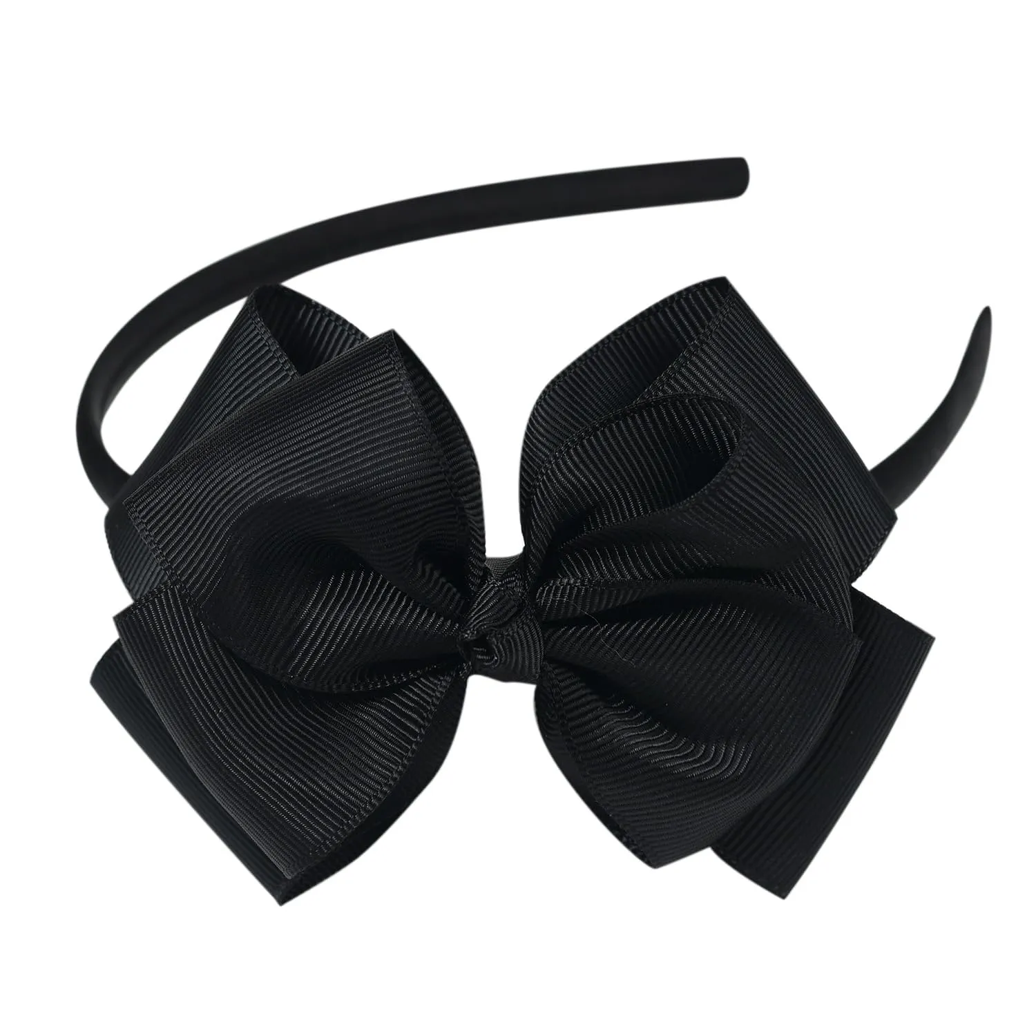 Double-Layered Cute Bow Headbands for Girls & Toddlers  Multicolor, Stylish & ComfortableBlack