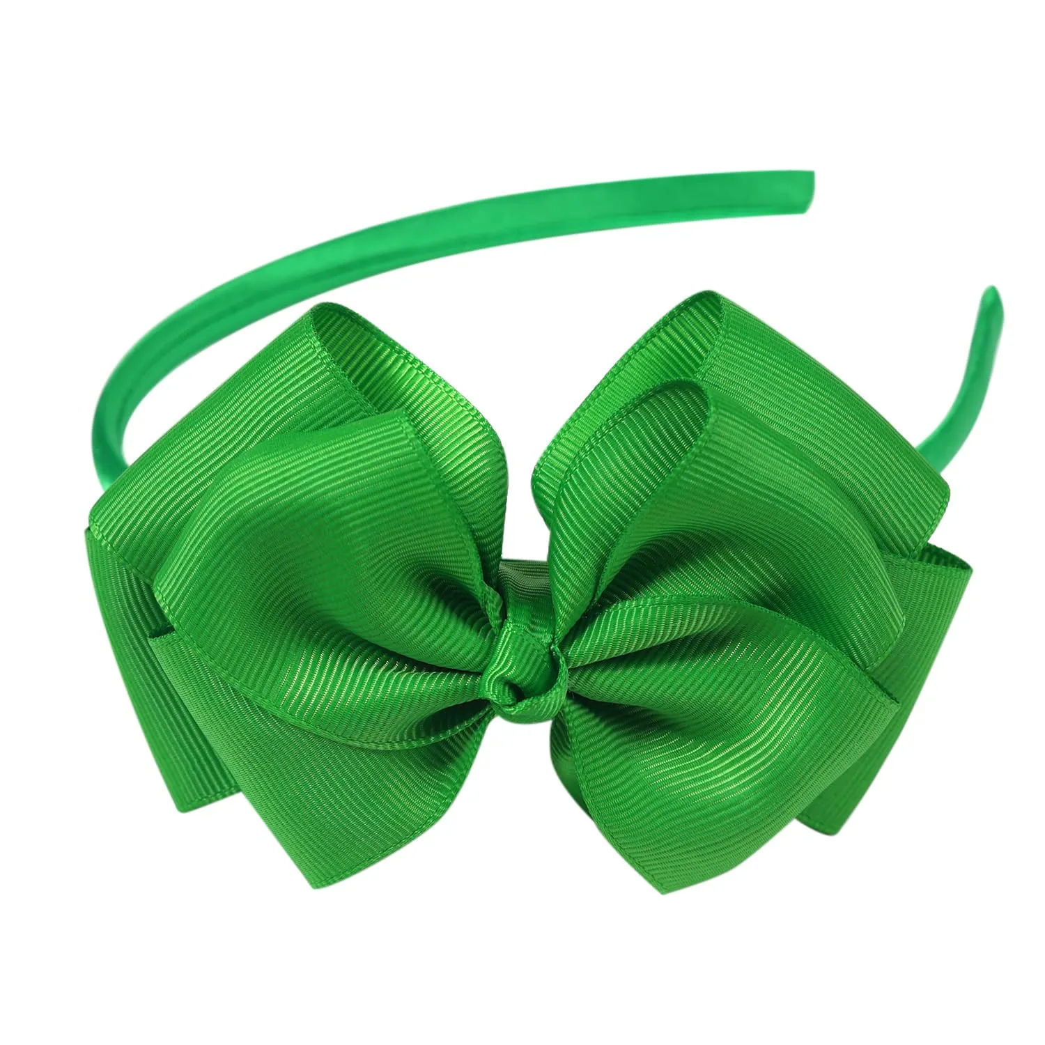 Double-Layered Cute Bow Headbands for Girls & Toddlers  Multicolor, Stylish & ComfortableGreen