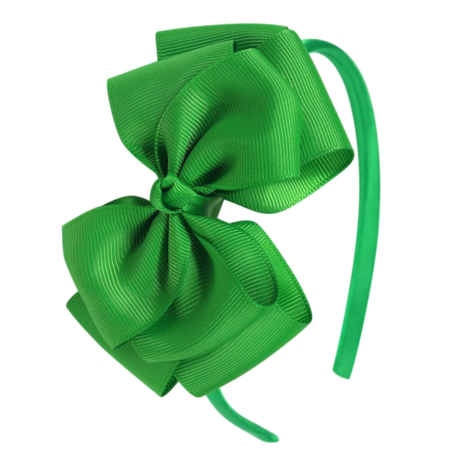 Double-Layered Cute Bow Headbands for Girls & Toddlers  Multicolor, Stylish & ComfortableGreen