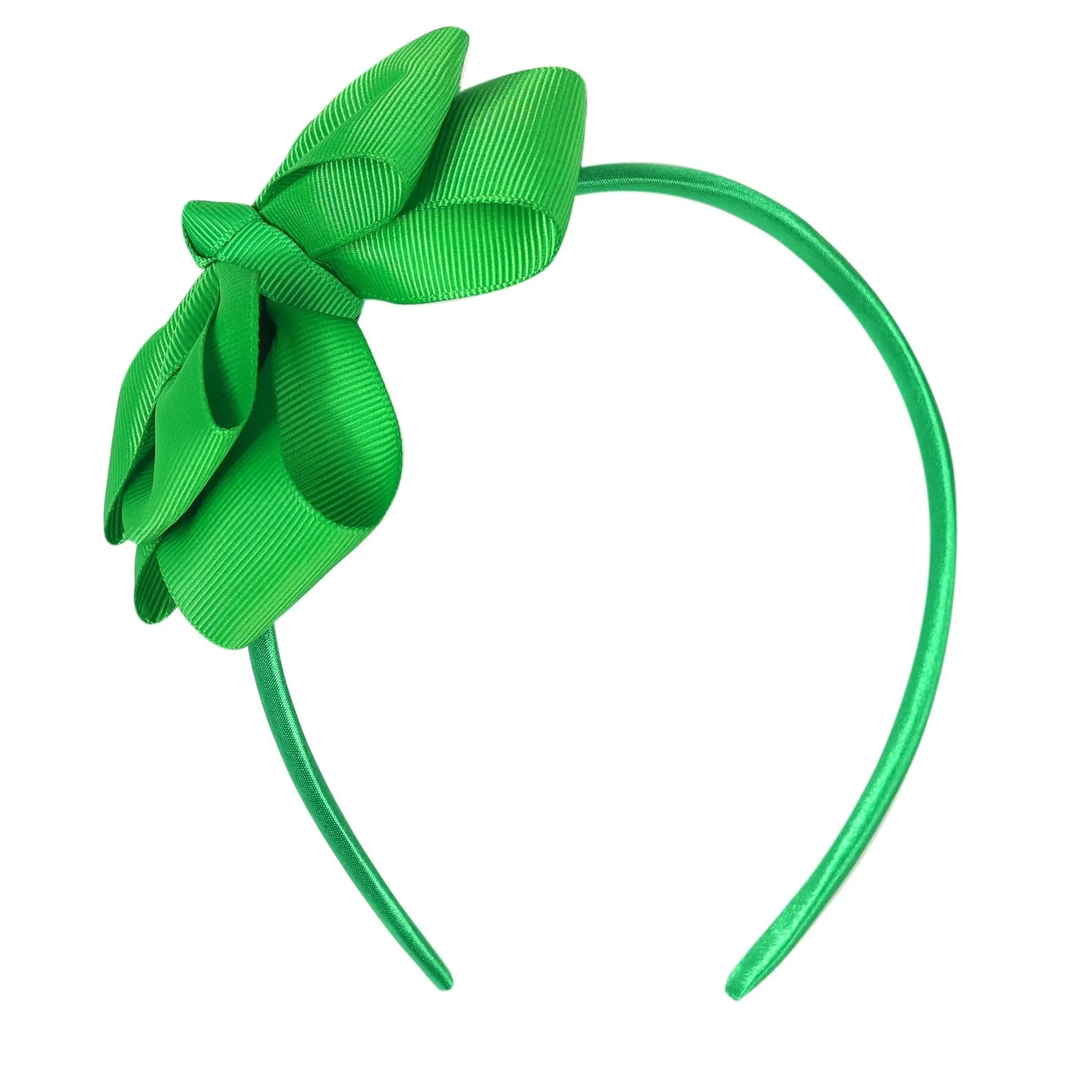 Double-Layered Cute Bow Headbands for Girls & Toddlers  Multicolor, Stylish & ComfortableGreen