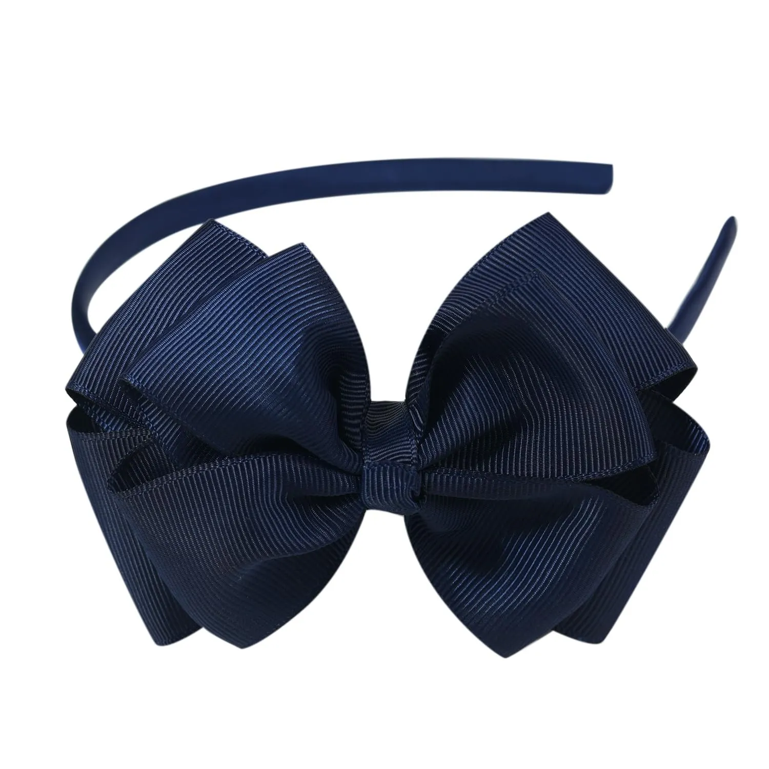 Double-Layered Cute Bow Headbands for Girls & Toddlers  Multicolor, Stylish & ComfortableNavy Blue