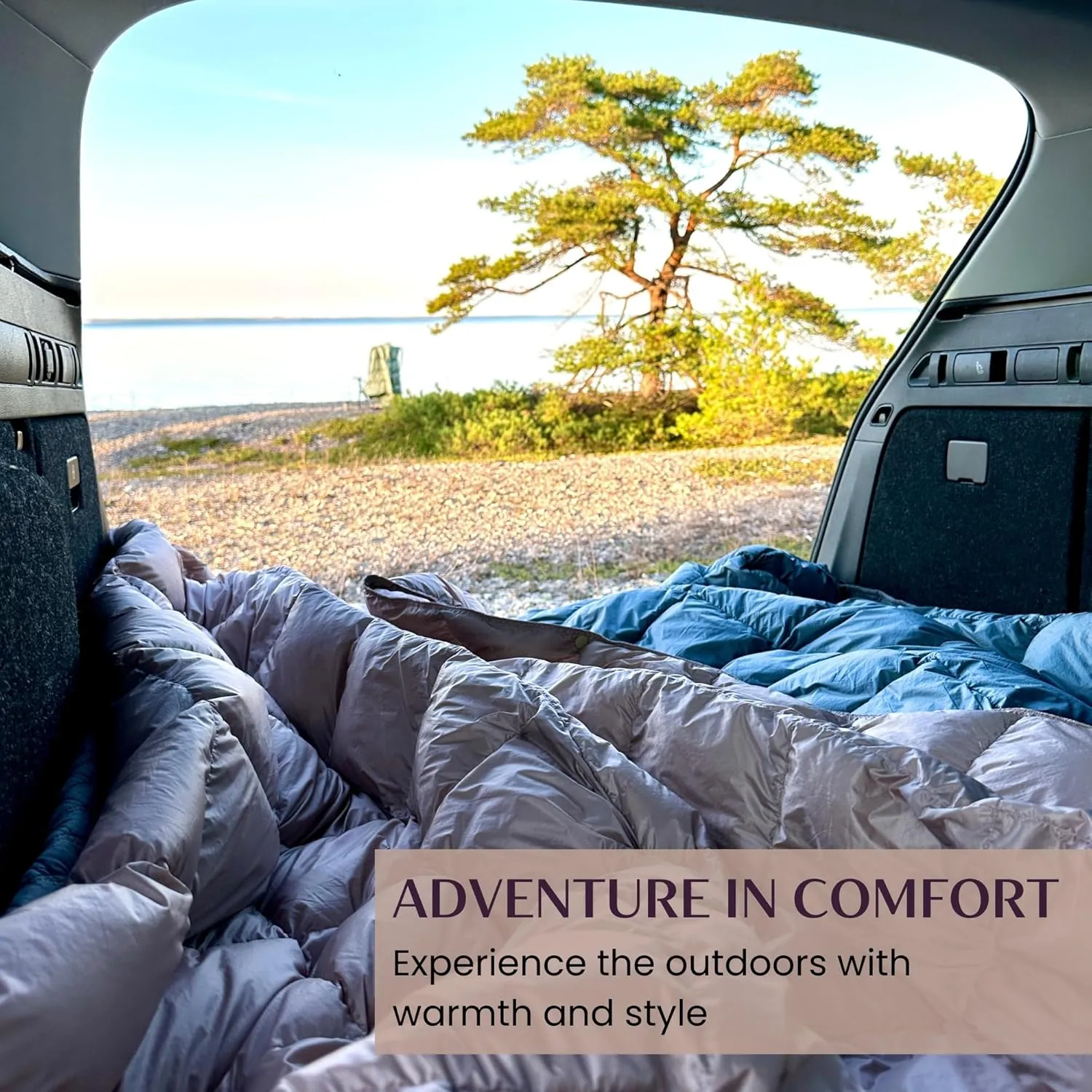 Down Camping Blanket with Footbox - Packable Warm Puffy Lightweight Camp Quilt - Water Resistant for Backpacking Hiking Travel  Compact Outdoor Throw Sleeping Blanket with Bag - 52x77