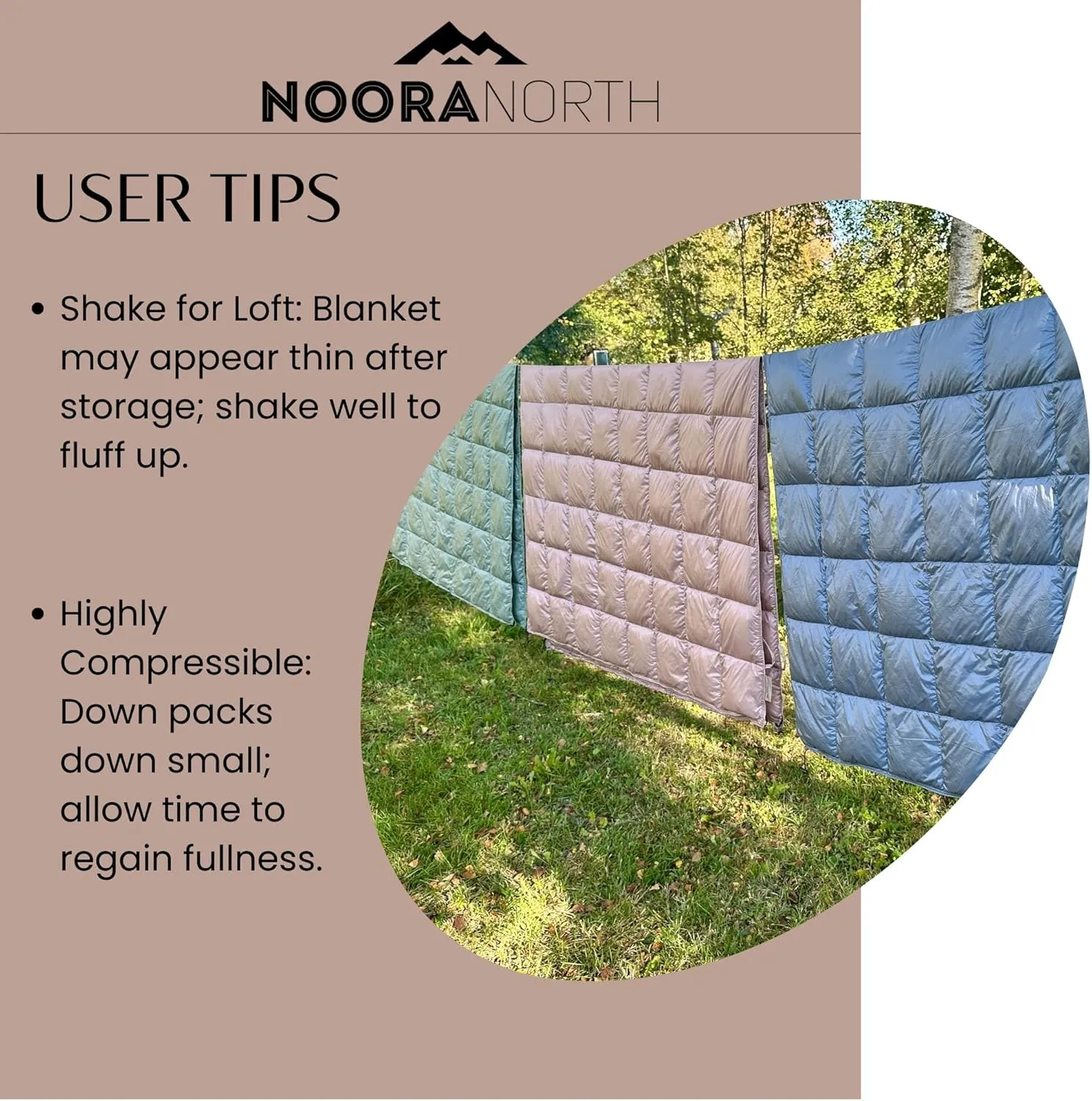 Down Camping Blanket with Footbox - Packable Warm Puffy Lightweight Camp Quilt - Water Resistant for Backpacking Hiking Travel  Compact Outdoor Throw Sleeping Blanket with Bag - 52x77