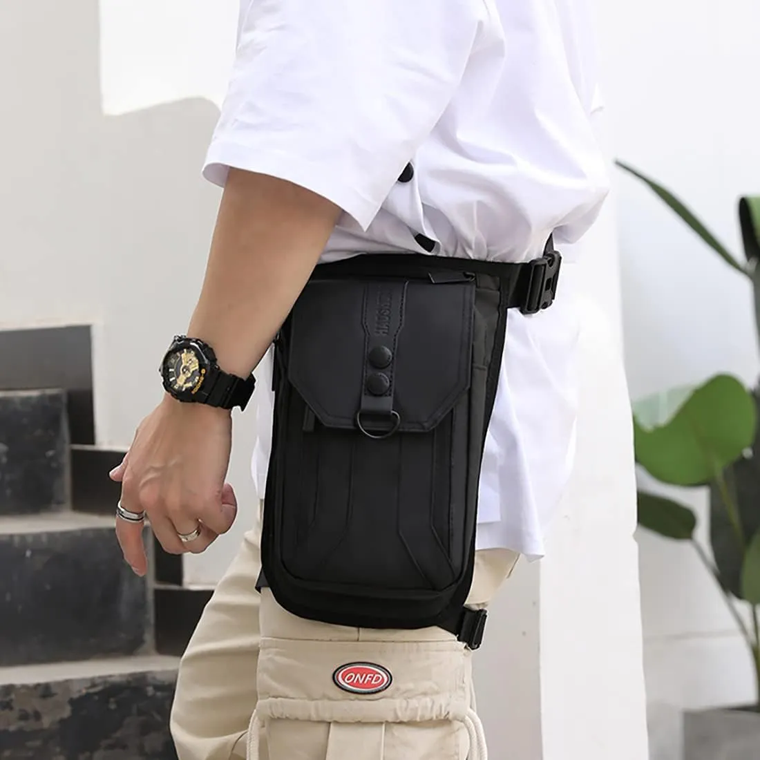 Drop Leg Bag Outdoor Waist Pack for Men Women Motorcycle Bike Cycling Multi-Pocket Waist Fanny Pouch Travel Hiking Climbing Thigh Bag