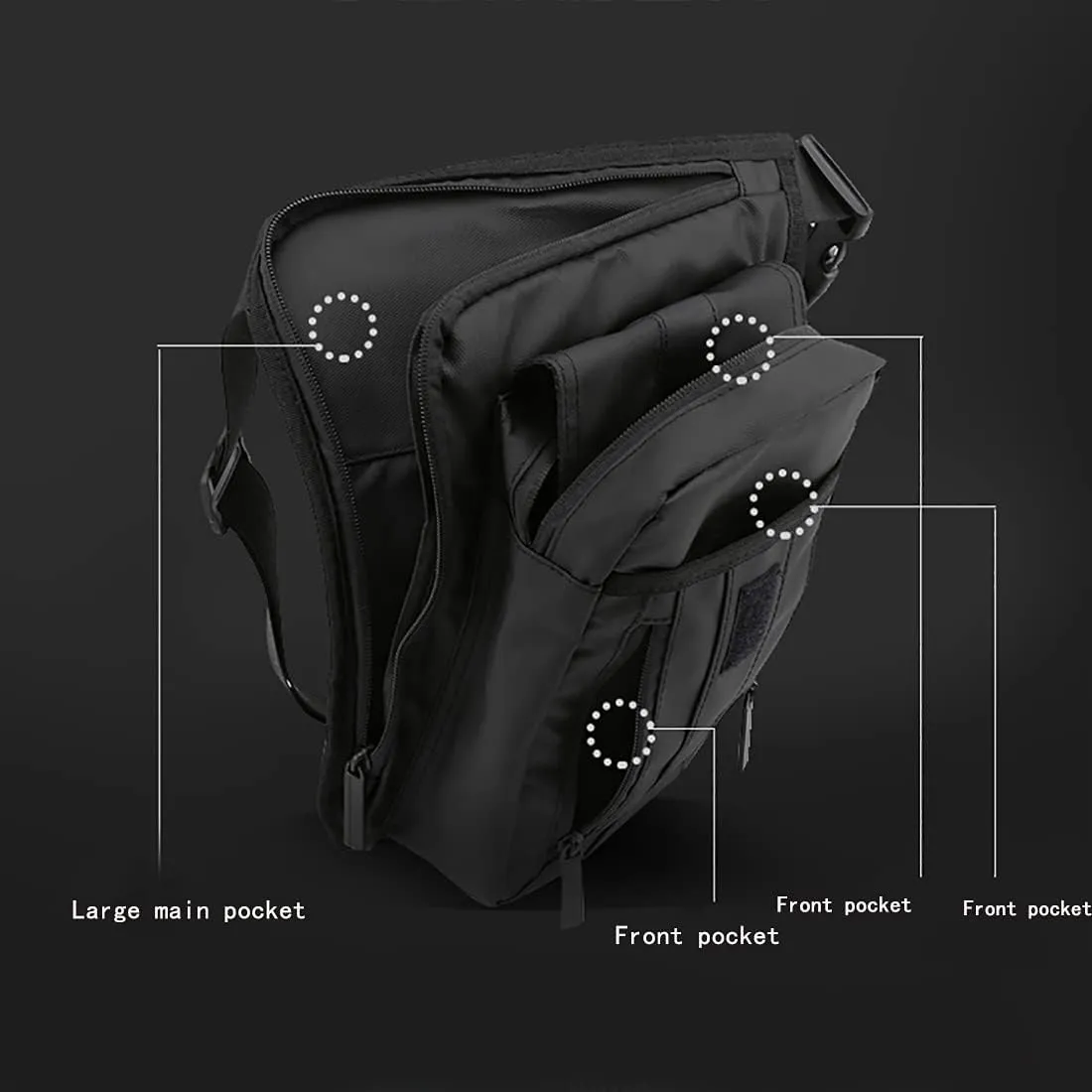 Drop Leg Bag Outdoor Waist Pack for Men Women Motorcycle Bike Cycling Multi-Pocket Waist Fanny Pouch Travel Hiking Climbing Thigh Bag