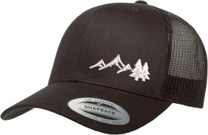 Embroidered Outdoors Mountain Trucker Snapback Cap Mesh Back Men and Women