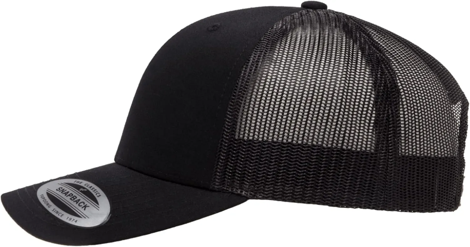 Embroidered Outdoors Mountain Trucker Snapback Cap Mesh Back Men and Women