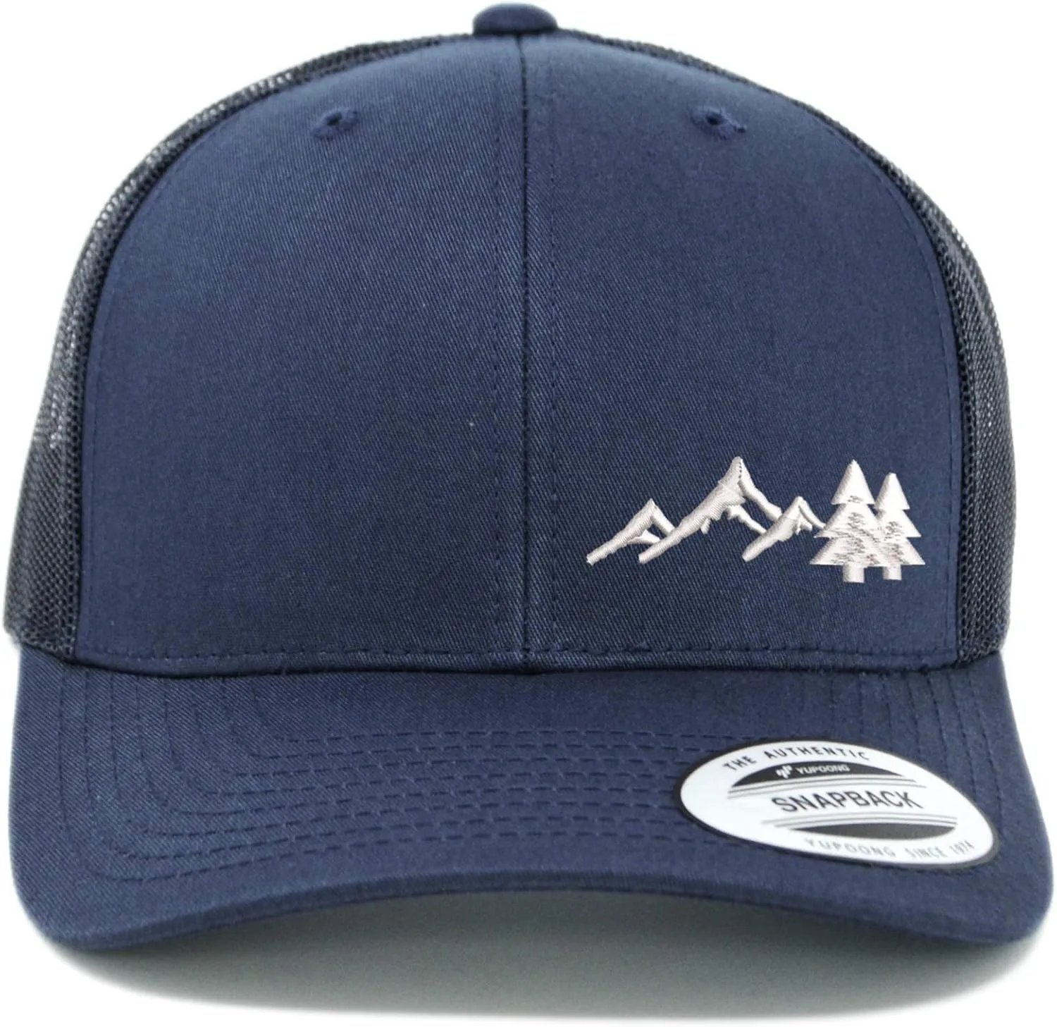 Embroidered Outdoors Mountain Trucker Snapback Cap Mesh Back Men and Women