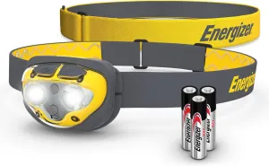 Energizer LED Headlamp Pro360, Extra Headband Included, IPX4 Water Resistant Headlamps, High-Performance Head Light for Outdoors, Camping, Running, Storm, Batteries Included