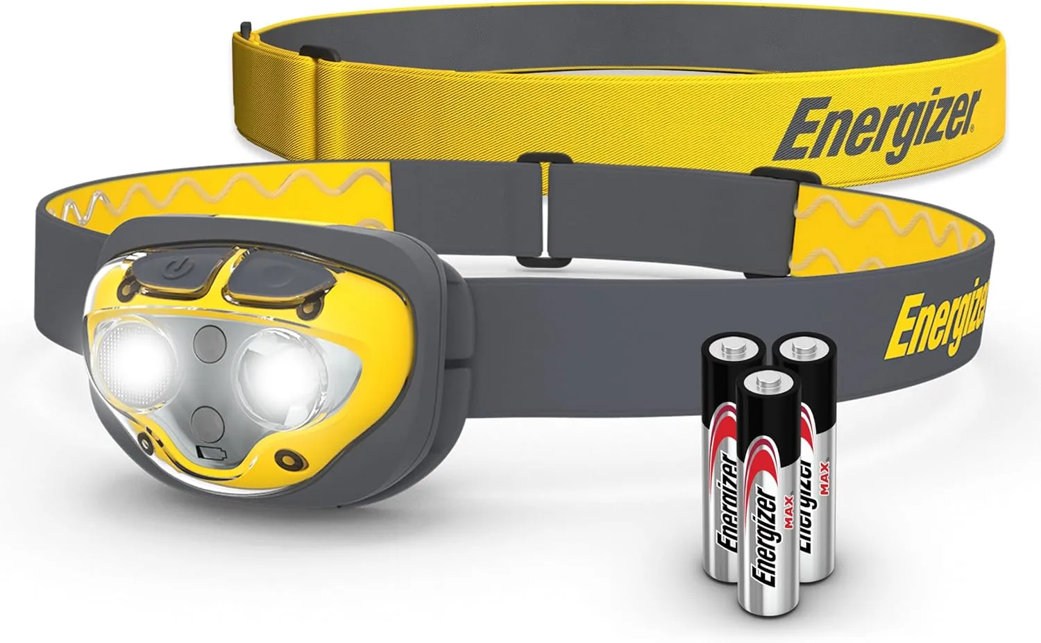 Energizer LED Headlamp Pro360, Extra Headband Included, IPX4 Water Resistant Headlamps, High-Performance Head Light for Outdoors, Camping, Running, Storm, Batteries Included