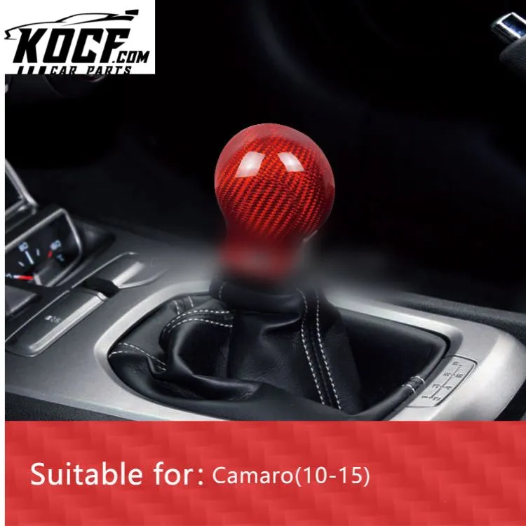 Es Car Interior Accessories Carbon Fiber Gear Shift Knob Cover For Chevrolet Camaro Carbon Fiber Car Interior Trim