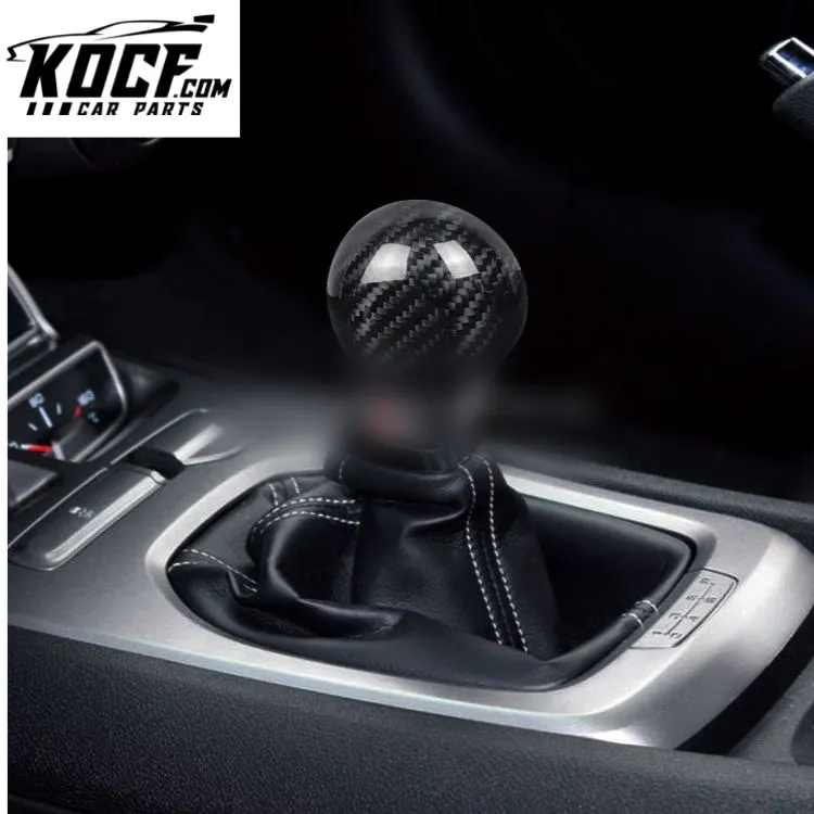 Es Car Interior Accessories Carbon Fiber Gear Shift Knob Cover For Chevrolet Camaro Carbon Fiber Car Interior Trim