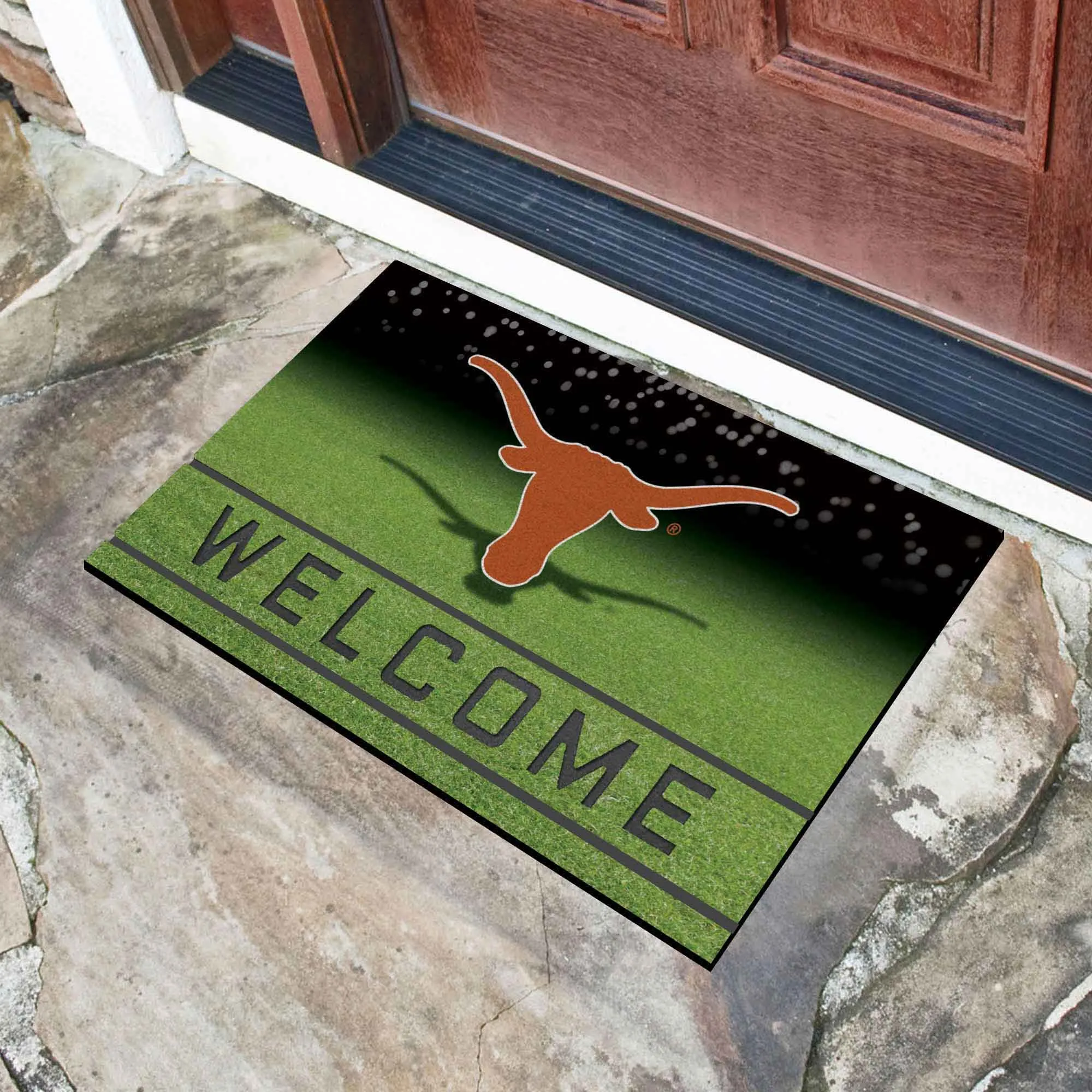 Fanmats Texas Longhorns Rubber Door Mat - 18" x 30"