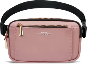 Fanny Packs for Women Fashion Leather Fanny Pack for Men Girls Boys, Plus Size Waist Pack Belt Bag with Adjustable Strap Waterproof Cute Bum Hip Bags for Travel Disney Hiking Running Cycling Shopping