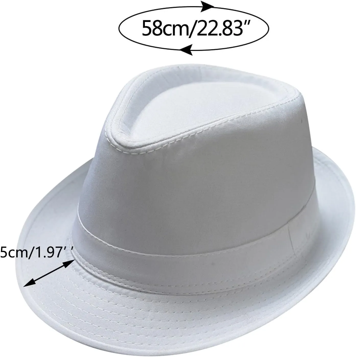 Fedora Hat for Men Unisex Classic Mens Fedora Hat Casual Jazz Cap Womens Short Brim Panama Cap