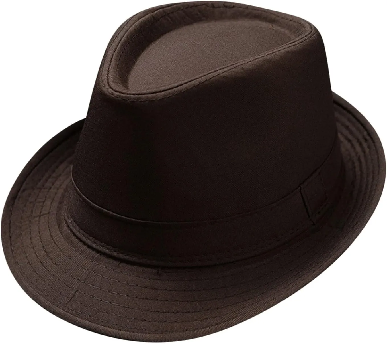 Fedora Hat for Men Unisex Classic Mens Fedora Hat Casual Jazz Cap Womens Short Brim Panama Cap