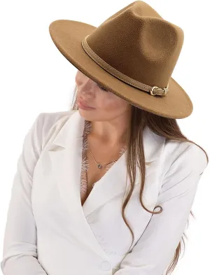 Fedora Hats for Men Wide Brim Panama Hat with Classic Belt Panama Hats for Women Fedora Hats for Men Large