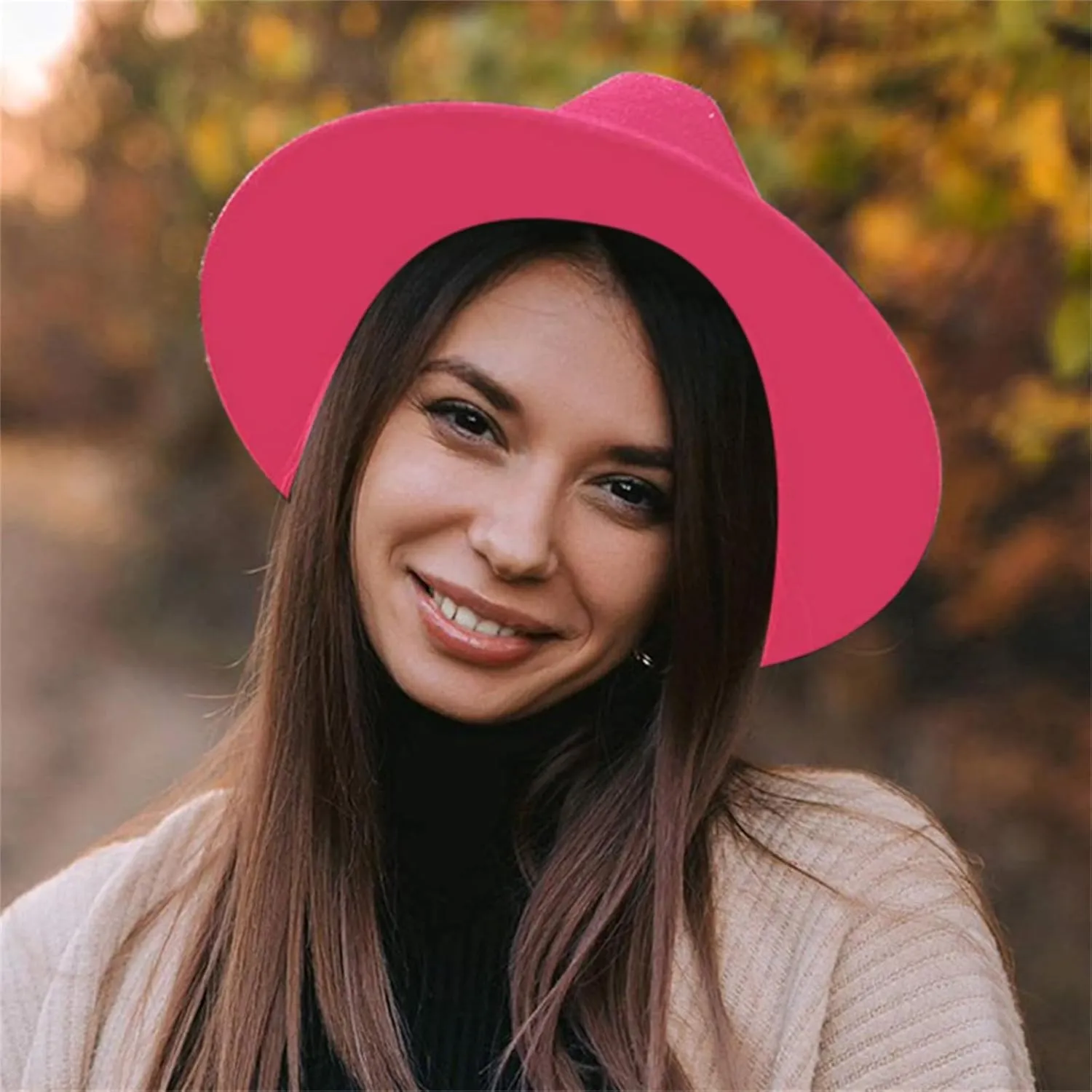 Fedora Hats for Men Women Hat Wide Brim Panama Hat with Belt Buckle Wide Brim Fedora Hats for Men