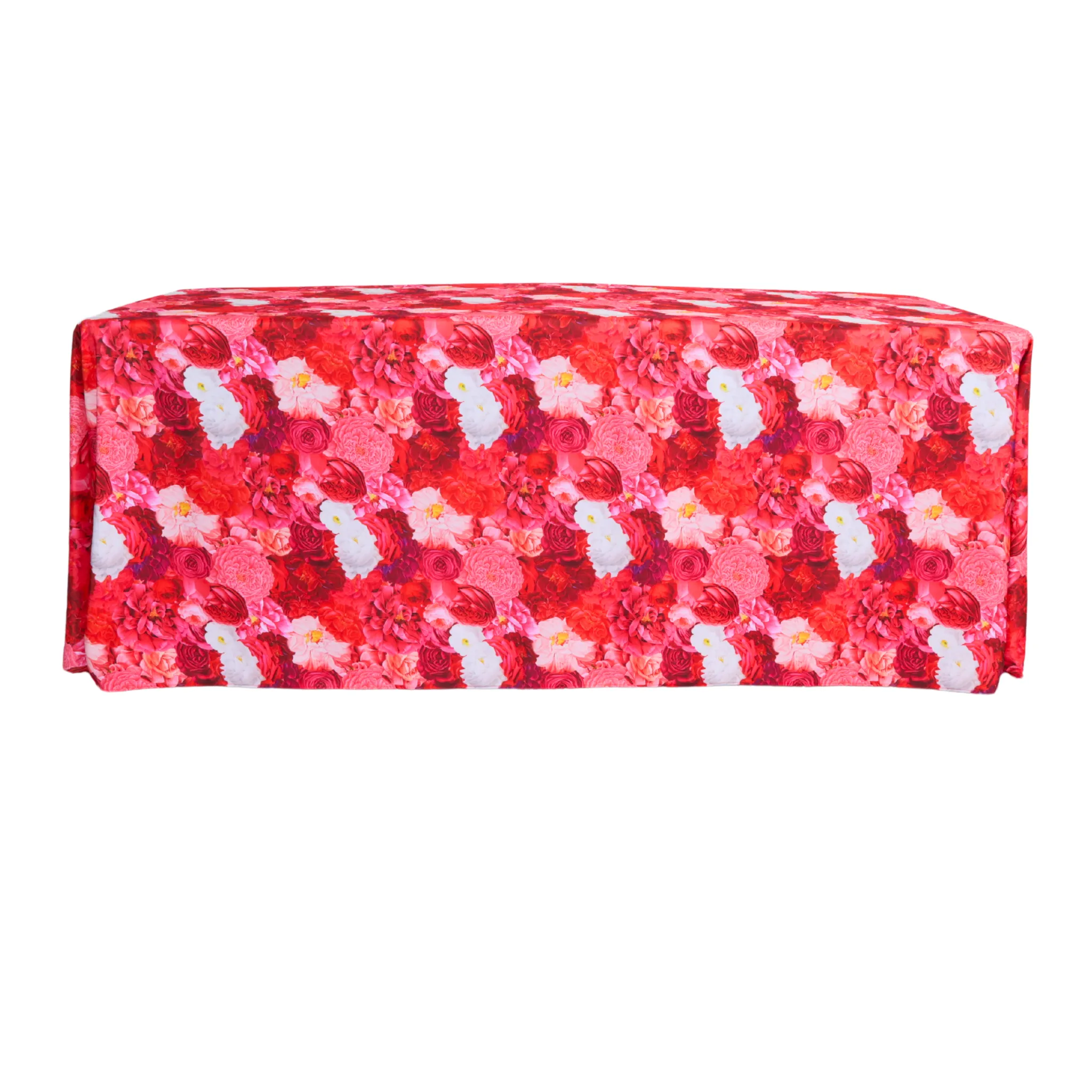 Floral Peony Roses 90"x132" Rectangular Tablecloth - Fuchsia