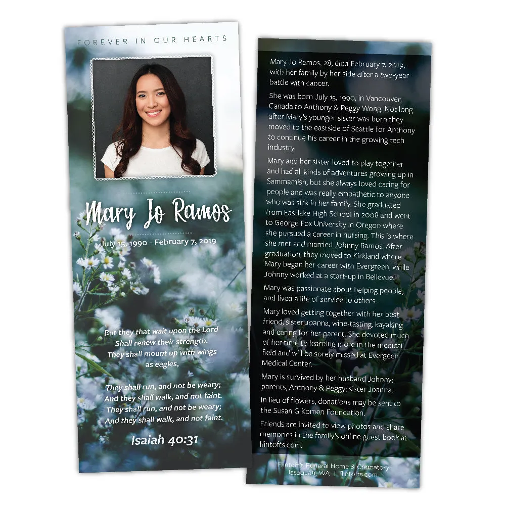 Focused Flowers Bookmark