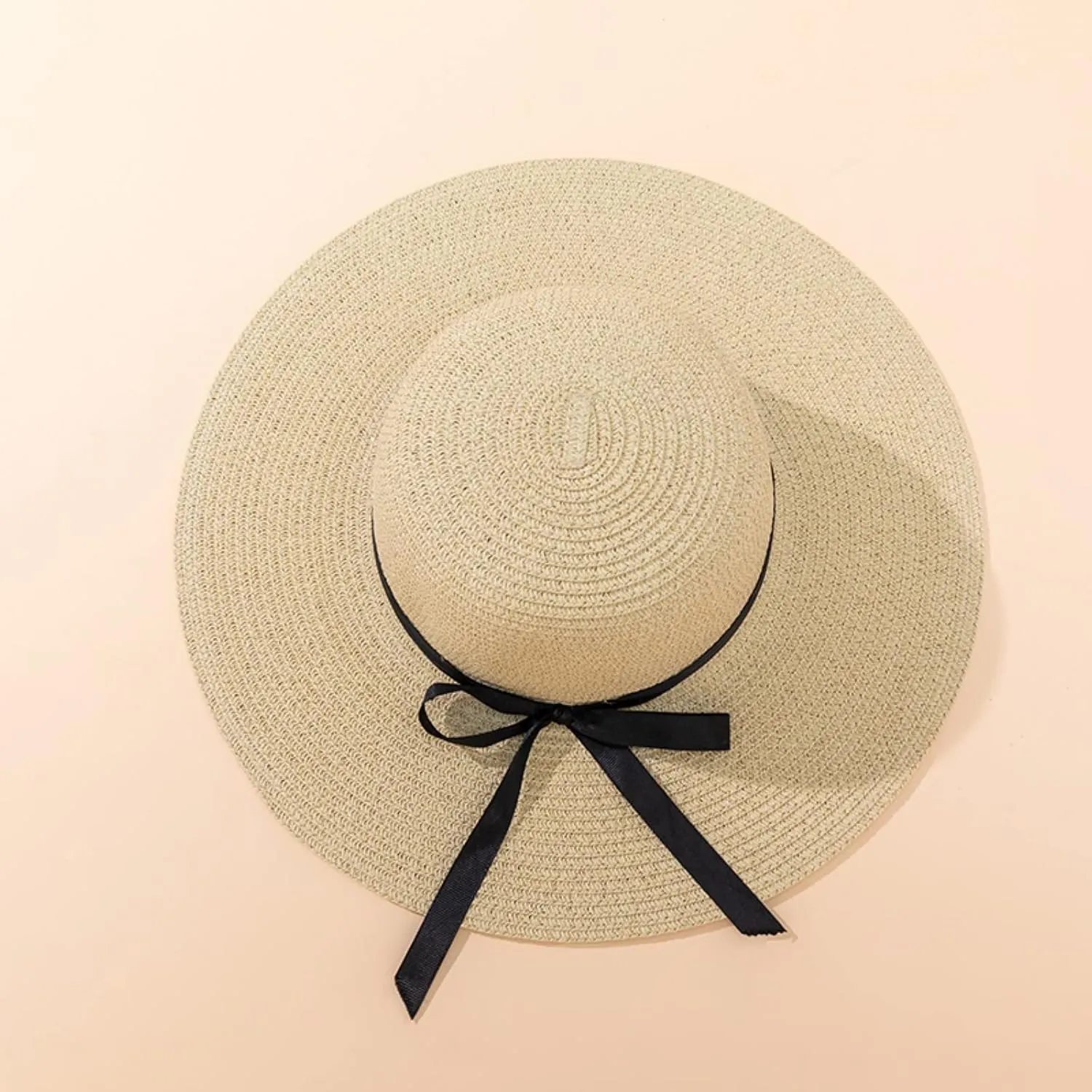 Foldable Sun Hats for Women Short Brim Fedora Classic Summer Beach Sun Hat Outdoor Women Large Straw Hat