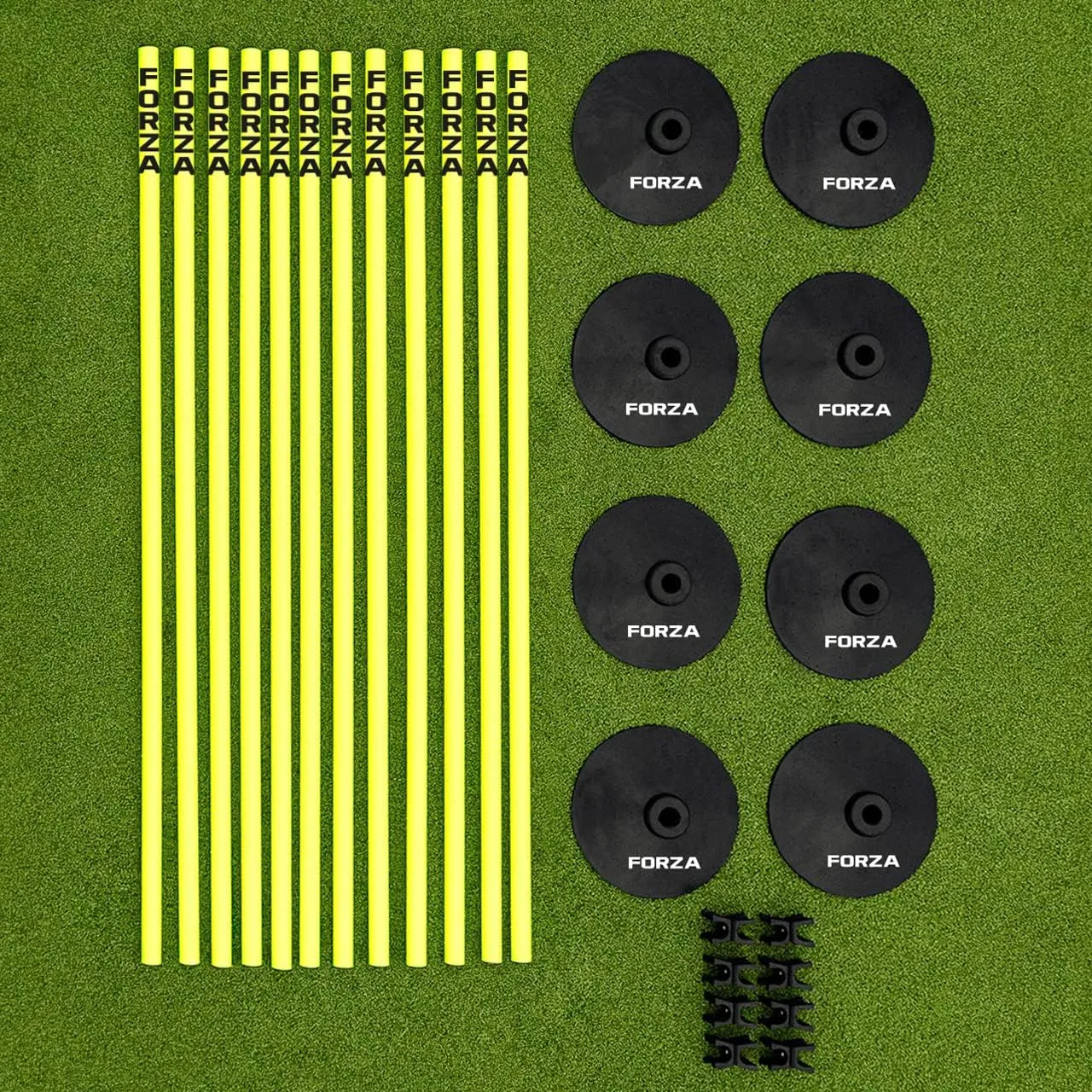FORZA Pro Adjustable Hurdle Set | Speed & Agility Training with Rubber Bases or Ground Spikes for Extra Stability [4ft or 5ft]