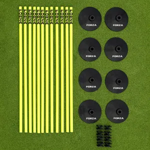 FORZA Pro Adjustable Hurdle Set | Speed & Agility Training with Rubber Bases or Ground Spikes for Extra Stability [4ft or 5ft]