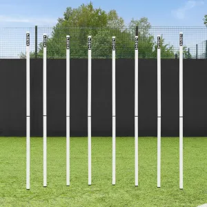 FORZA Slalom Agility Poles | Improve Endurance, Speed & Footwork | Color, Size & Rubber Base Options Available [8 Pack]