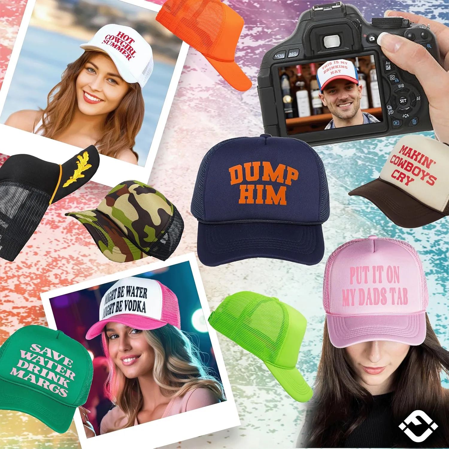 Funky Junque Premium Mesh Snapback Trucker Hat - Stylish Comfort for All - Patriotic, Humor & More