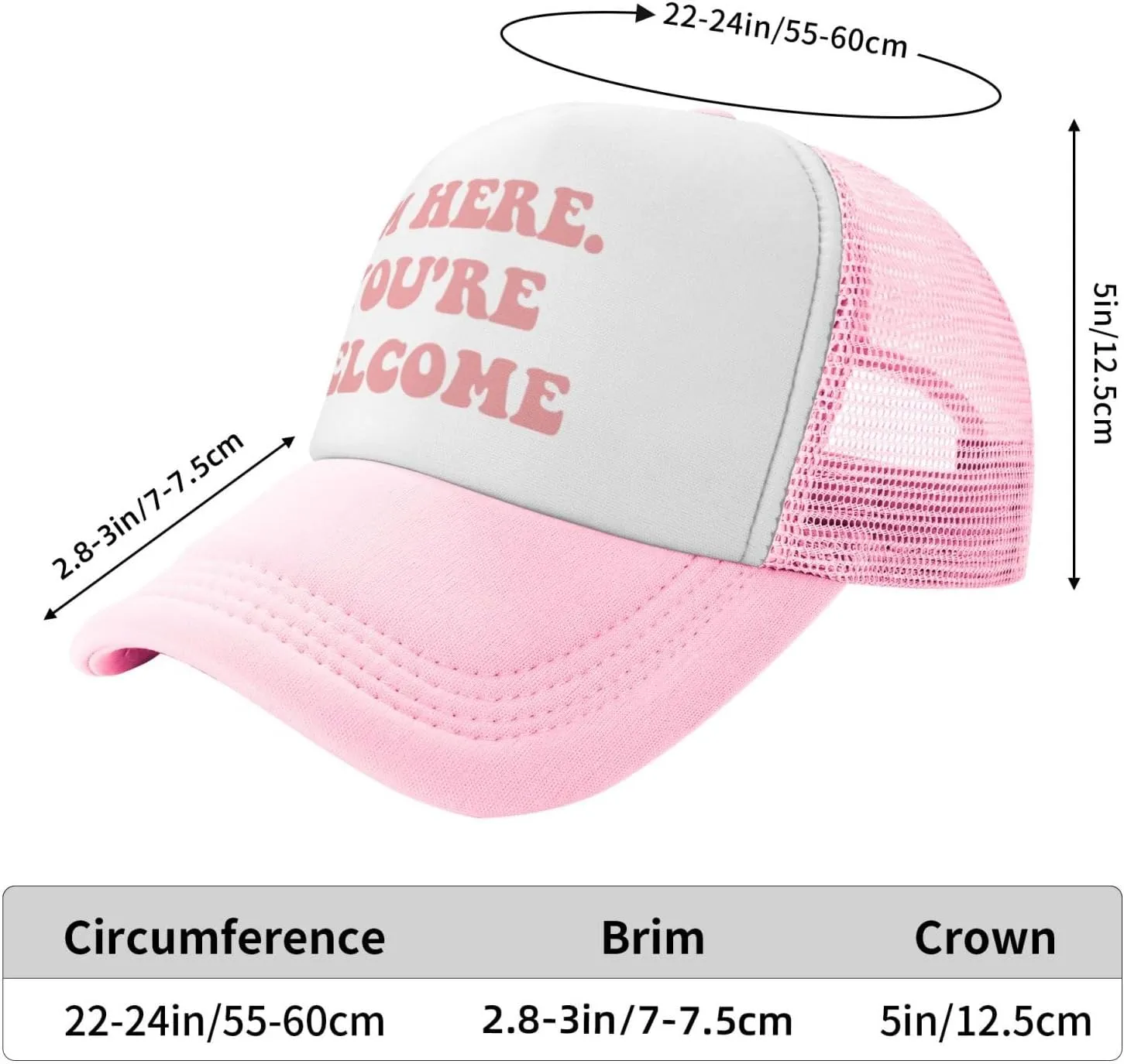 Funny Trucker Hat Can't Nobody Love You Like Jesus for Women and Men Baseball Cap Breathable Mesh Pink