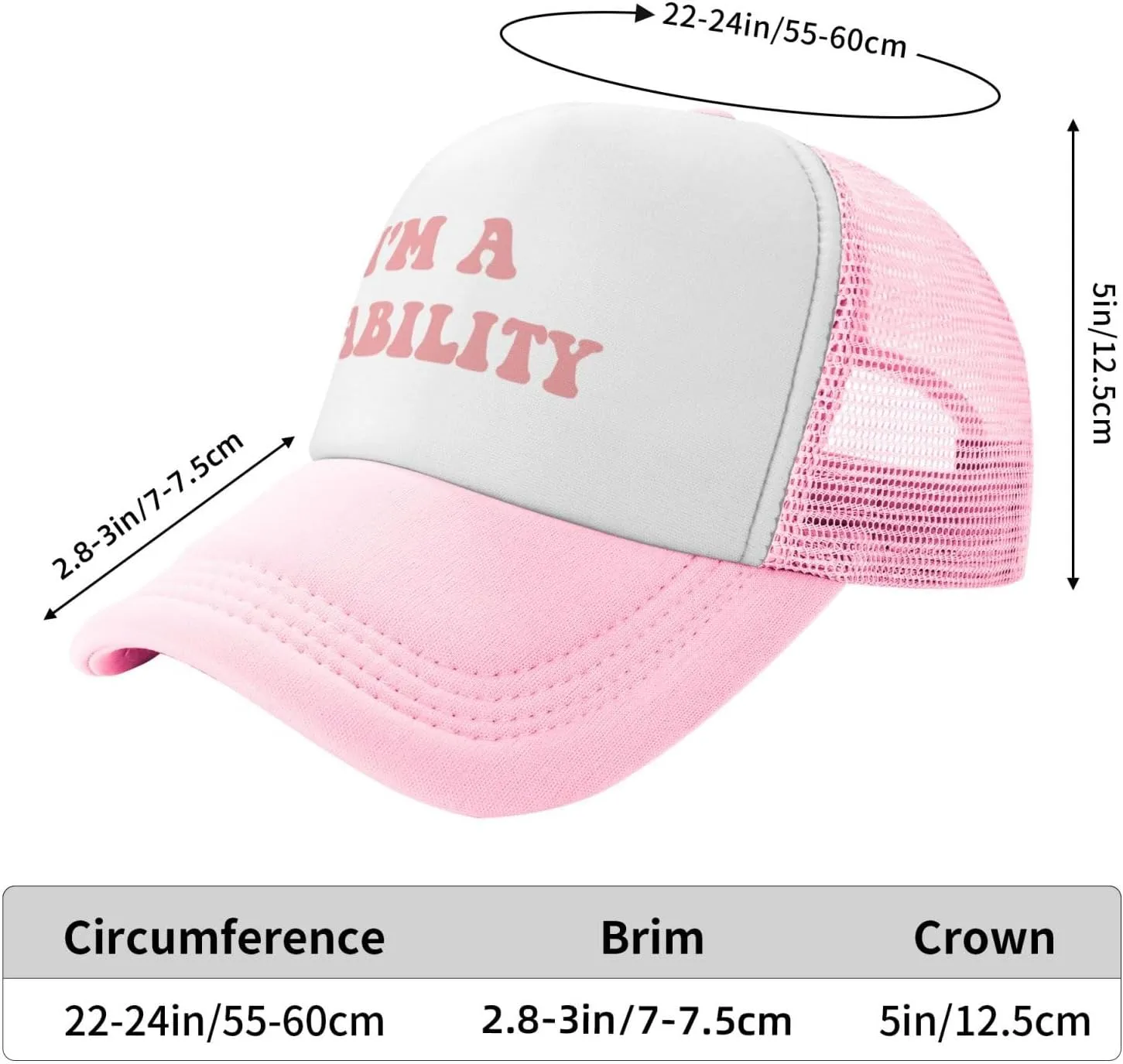 Funny Trucker Hat Can't Nobody Love You Like Jesus for Women and Men Baseball Cap Breathable Mesh Pink