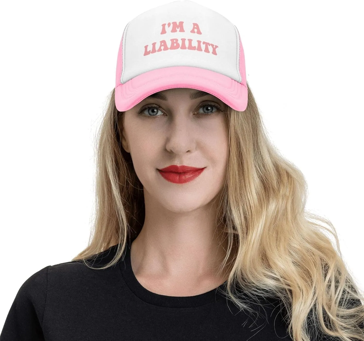 Funny Trucker Hat Can't Nobody Love You Like Jesus for Women and Men Baseball Cap Breathable Mesh Pink