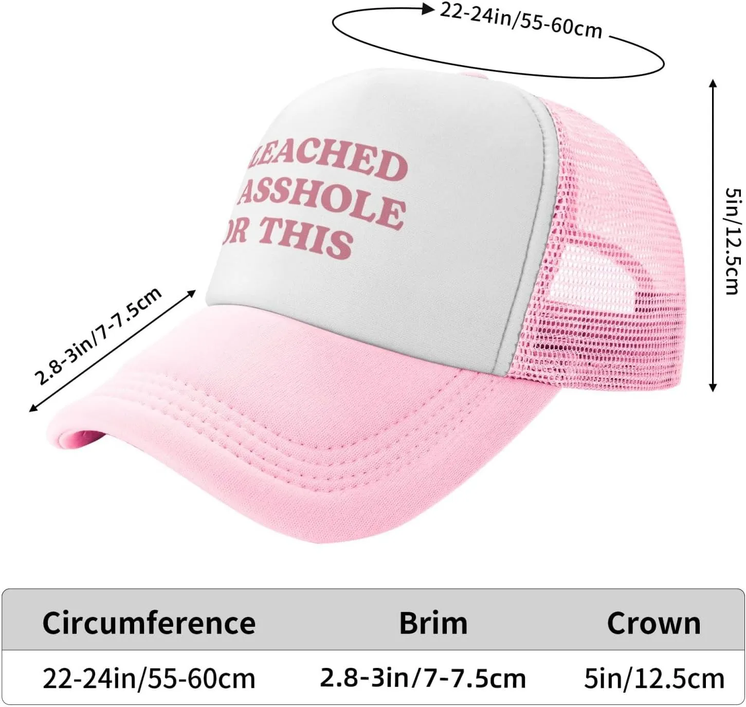 Funny Trucker Hats for Women Hot Pink Funny Gag Baseball Cap for Girls Women Men Hat