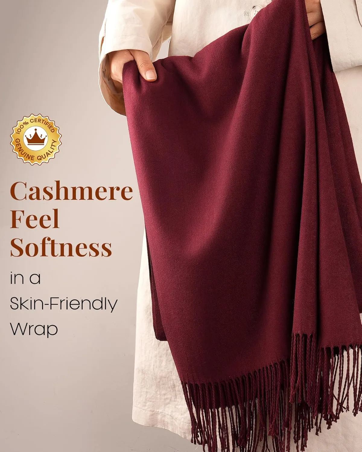 FURTALK Scarf for Women Winter Pashmina Shawl and Wraps Cashmere Feel Scarves for Evening Dresses Wedding Party