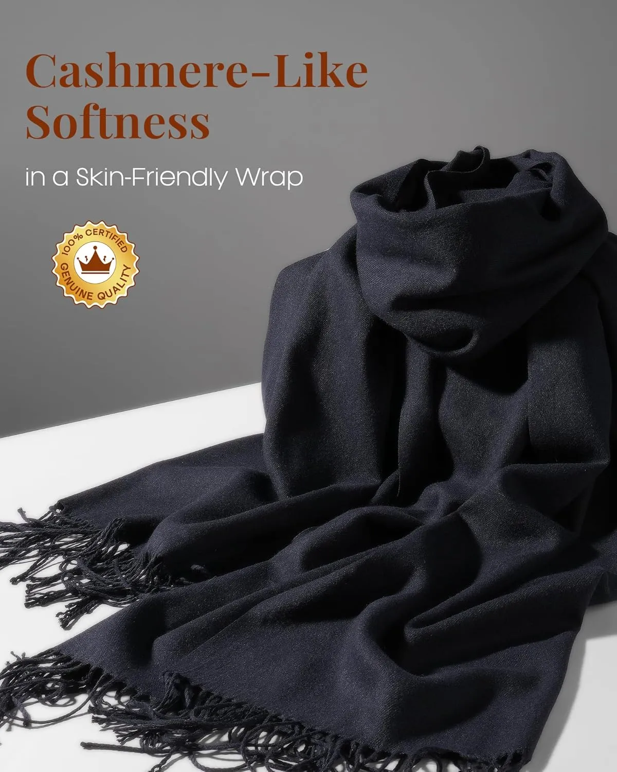 FURTALK Scarf for Women Winter Pashmina Shawl and Wraps Cashmere Feel Scarves for Evening Dresses Wedding Party