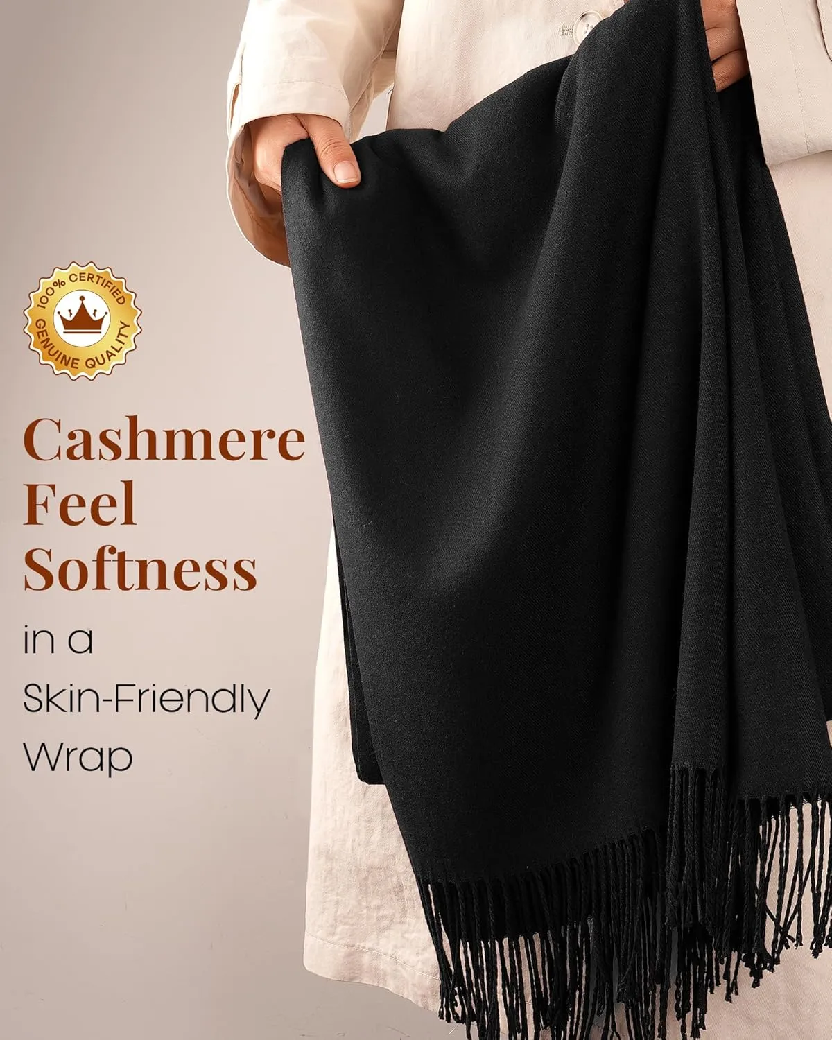 FURTALK Scarf for Women Winter Pashmina Shawl and Wraps Cashmere Feel Scarves for Evening Dresses Wedding Party