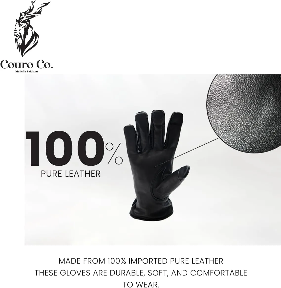 Genuine Cowhide Leather Driver Gloves - Touch Screen, Winter Warm Gloves for Driving, Cycling, Motorcycling