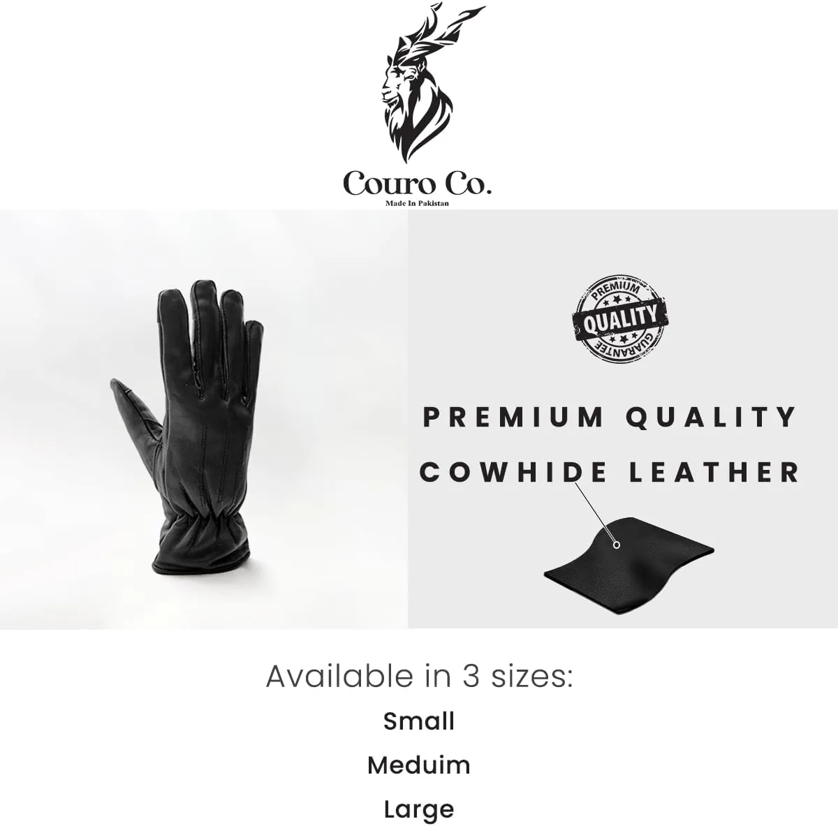 Genuine Cowhide Leather Driver Gloves - Touch Screen, Winter Warm Gloves for Driving, Cycling, Motorcycling