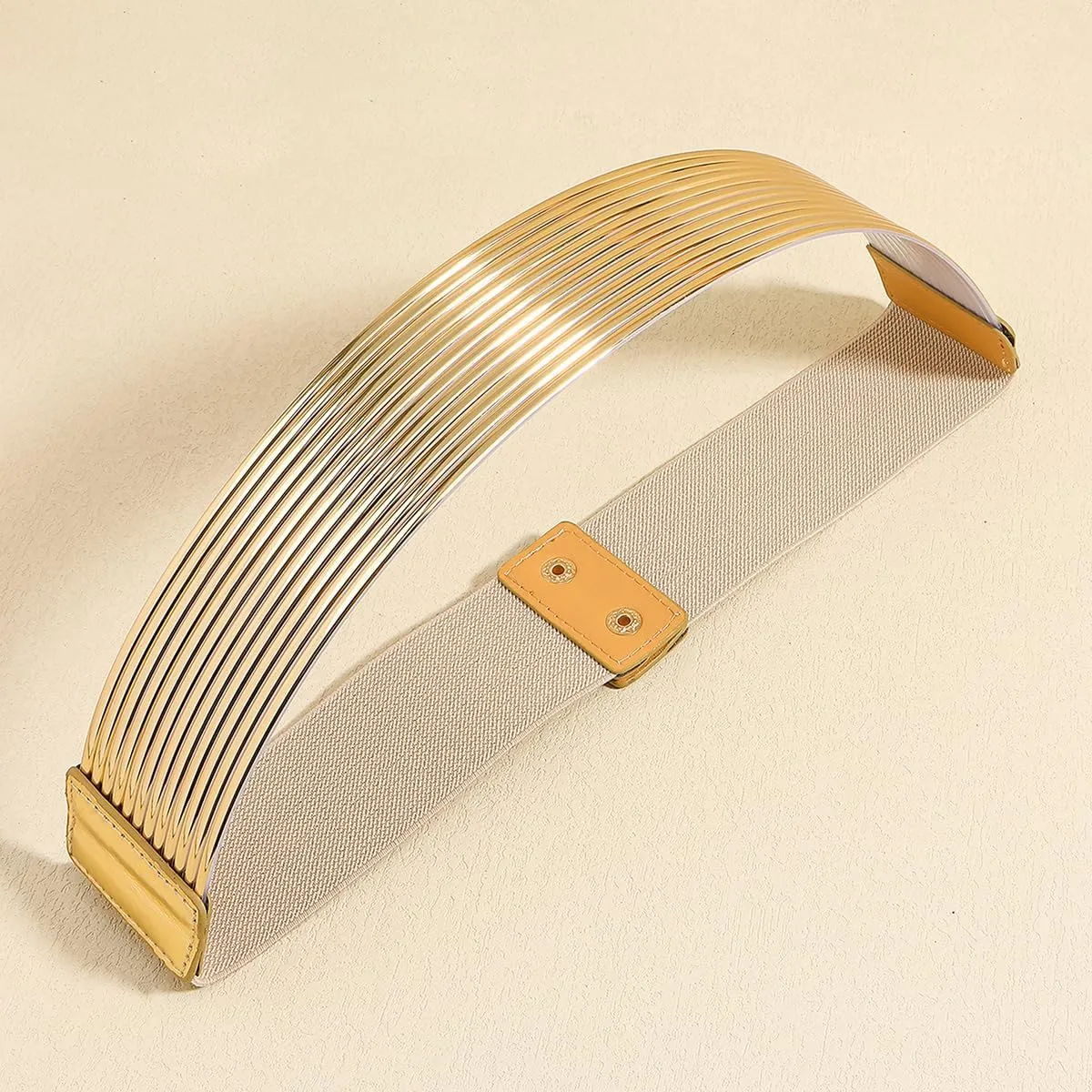 Glamorstar Wide Stretchy Waist Belts Vintage Elastic Belts for Women Dresses