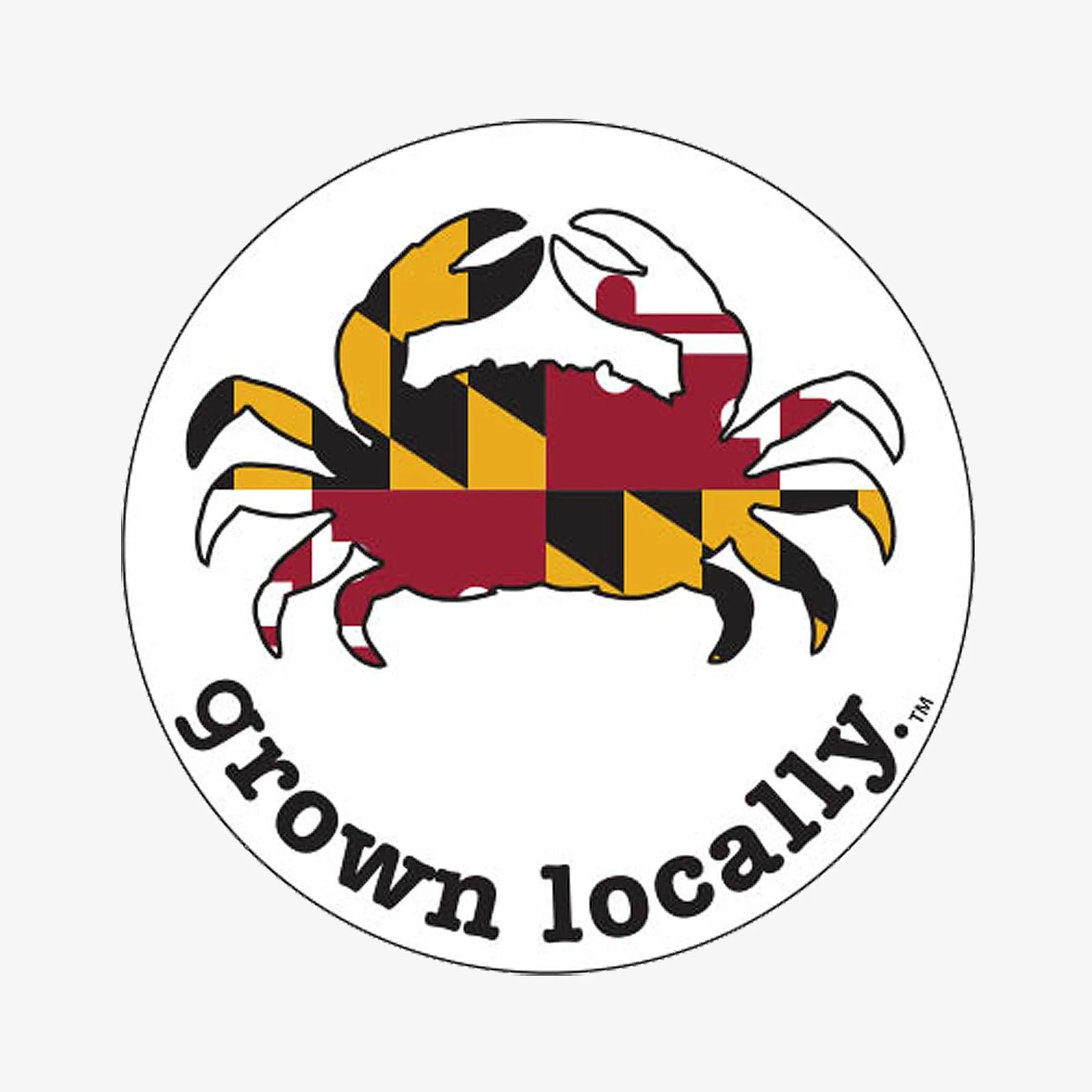 Grown Locally Maryland Crab Sticker