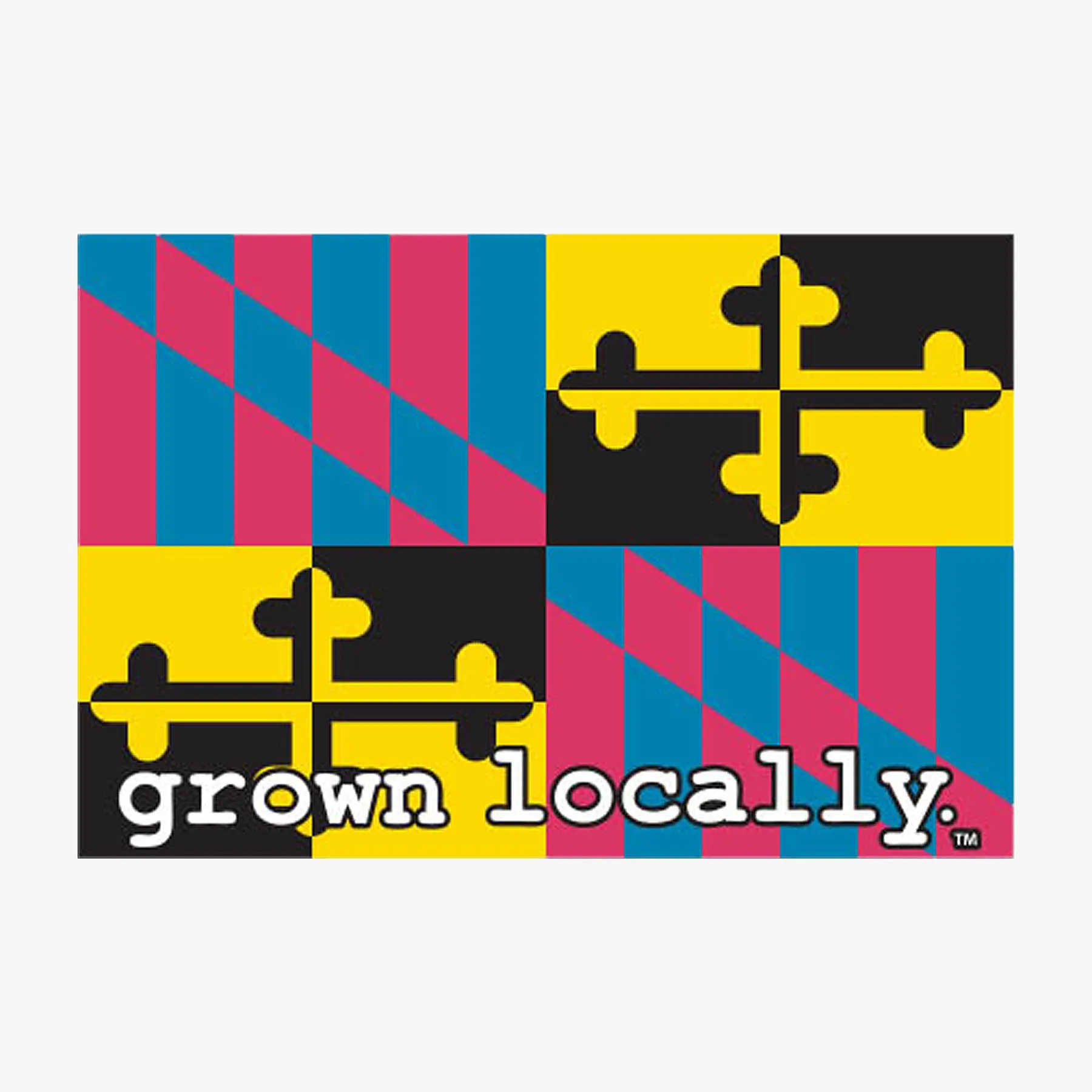 Grown Locally Maryland Flag Sticker