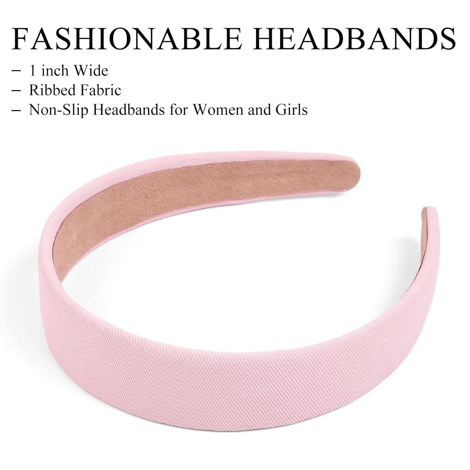 Headbands for Women Non Slip Trendy Headbands for Womens Hair 1 inch Wide Cute Headband for Girls, Spring Head Bands Elastic Hair Bands Fashion Accessories for Women 4PCS