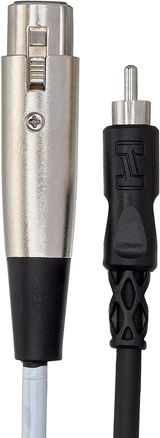Hosa XRF-110 Unbalanced Interconnect, XLR3F to RCA, 10 ft