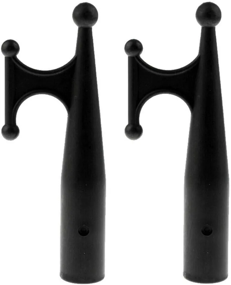 ISURE MARINE Black Nylon Boat Hook Floating,Unbreakable,Durable,Rust-Resistant Boat Hook Replacement Attachment Replacement Boat Hook End for Mooring Yacht Boat Kayak(2pcs)