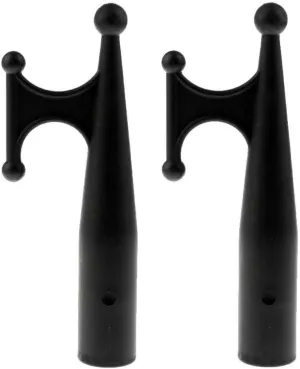 ISURE MARINE Black Nylon Boat Hook Floating,Unbreakable,Durable,Rust-Resistant Boat Hook Replacement Attachment Replacement Boat Hook End for Mooring Yacht Boat Kayak(2pcs)