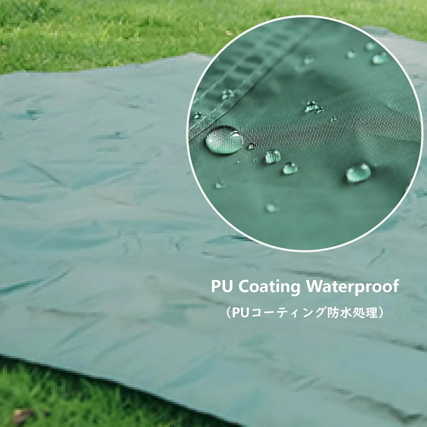 JEELAD Tent Footprint Camping Tarp Picnic Mat Waterproof Tent Floor Saver Ultralight Ground Sheet Mat for Hiking, Backpacking, Hammock, Beach with Storage Bag (Black, S)
