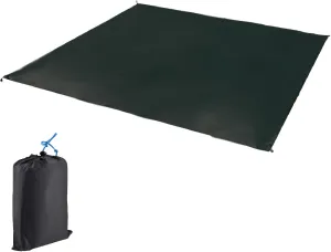 JEELAD Tent Footprint Camping Tarp Picnic Mat Waterproof Tent Floor Saver Ultralight Ground Sheet Mat for Hiking, Backpacking, Hammock, Beach with Storage Bag (Black, S)