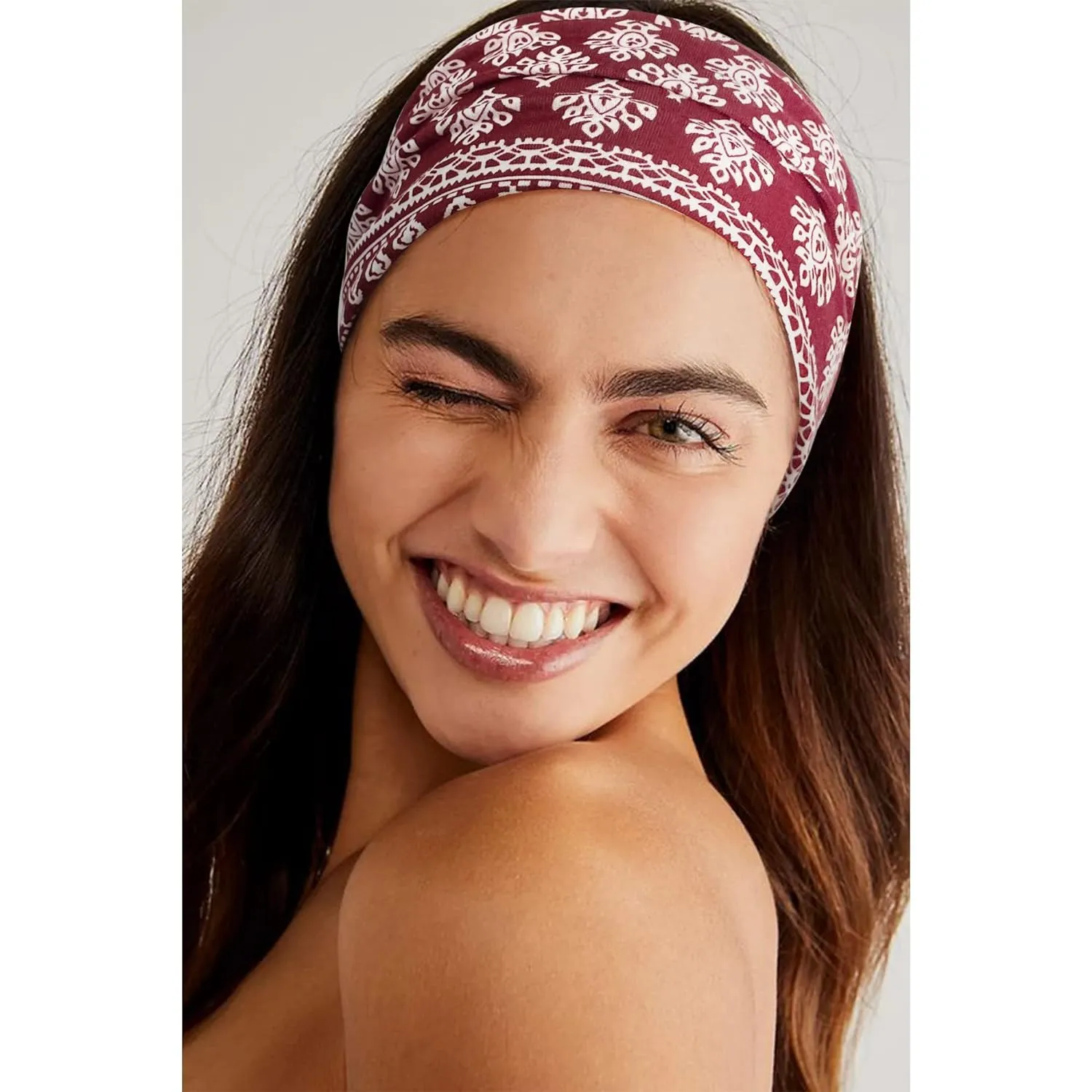 Jesries 10 PCS Women Headbands African Wide Hair Wrap Extra Turban Head Bands for Lady Large Sport Workout Stretch Non-slip Big Hair Bands