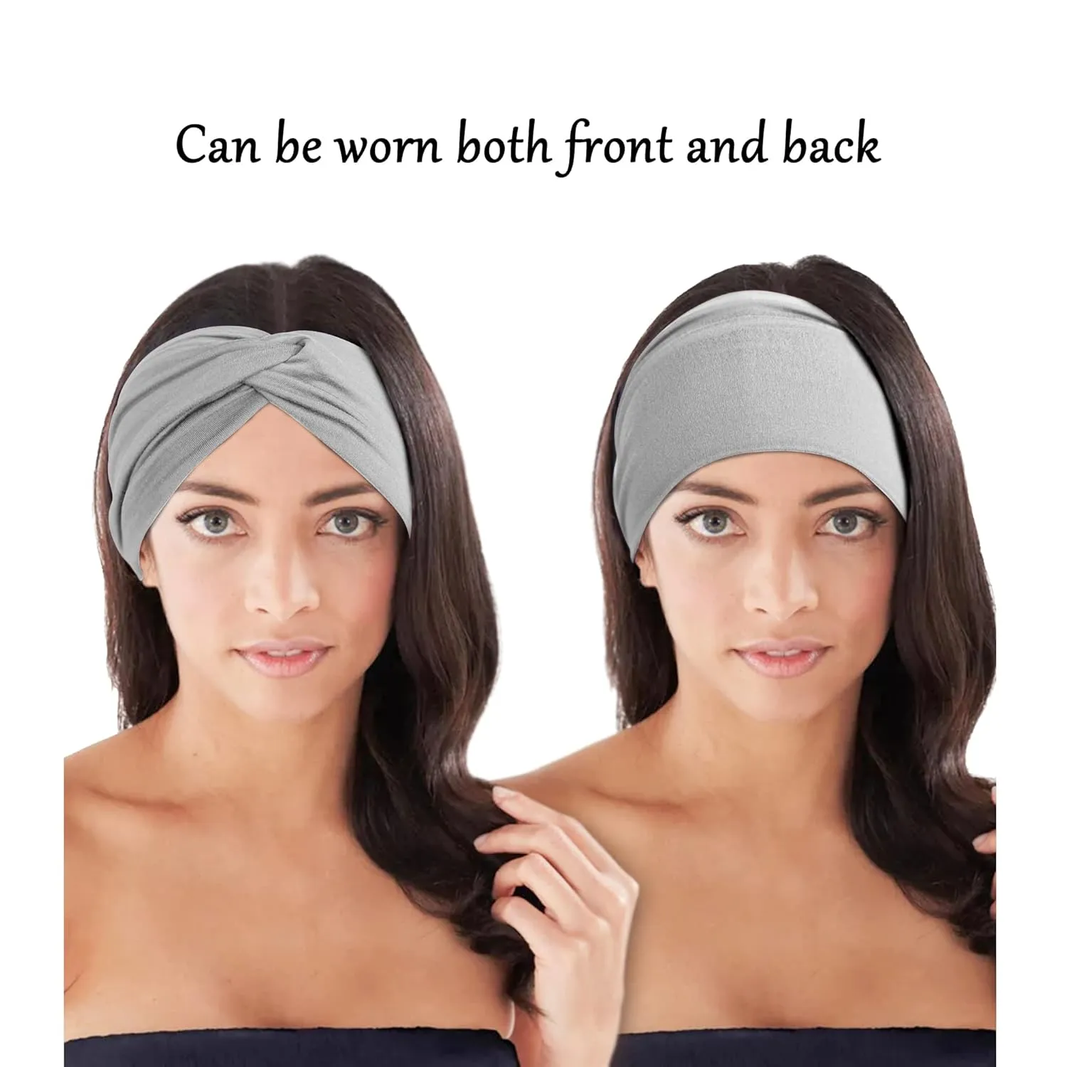 Jesries 10 PCS Women Headbands African Wide Hair Wrap Extra Turban Head Bands for Lady Large Sport Workout Stretch Non-slip Big Hair Bands