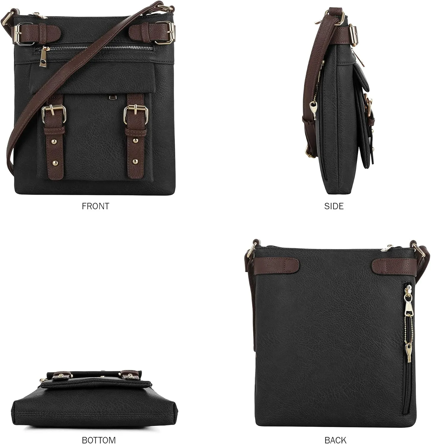 JESSIE & JAMES 2 Toned Belt Concealed Carry Crossbody Bag with Lock and Key
